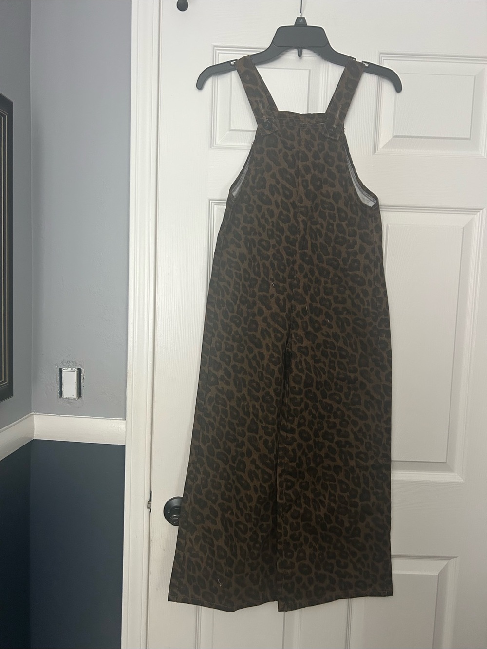 SHEIN Brown Leopard Print Kids One Piece Overalls